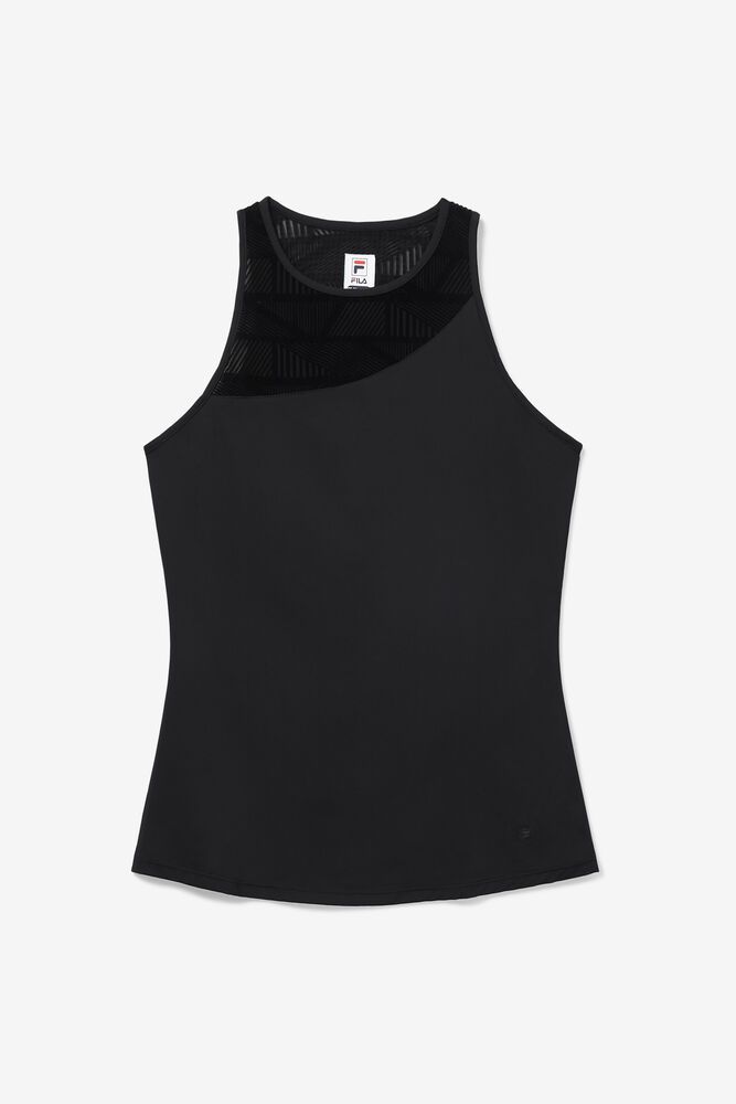 Fila Tank Top Slice Full Coverage Womens Black - India QCI-839514